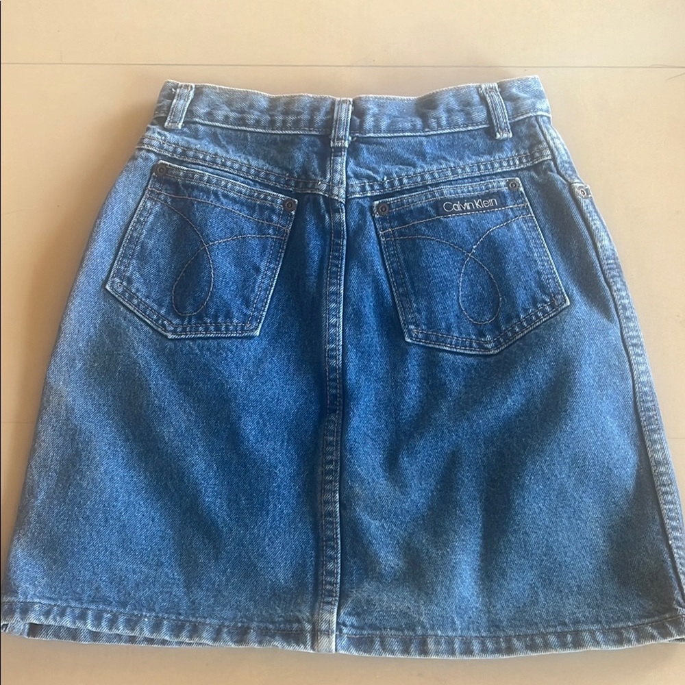 Calvin Klein Blue A-Line Mini Skirt